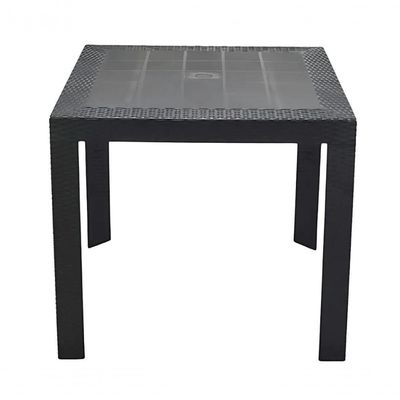 Mesa Quadrada Rattan Montavel Preta Plastico Plasnew