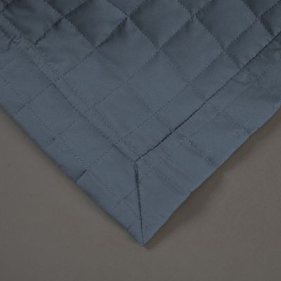 Kit Cobre Leito Colcha Unique Casal King 3 Peças Matelado Percal 300 Fios - Azul