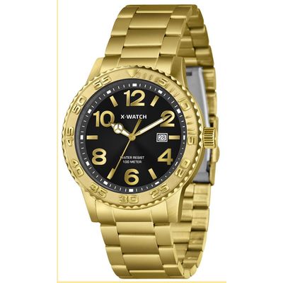 Relógio X-Watch Masculino Ref: Xmgs1044 P2kx Casual Dourado