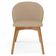 Cadeira de Jantar e Estar Living Estofada Mia L02 Linho Bege Escuro - Lyam Decor
