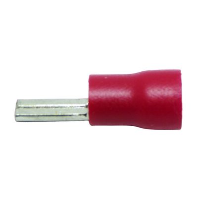 Terminal Compressão Reto 10 Mm Macho Simples C/ Capa Plastica Vermelho