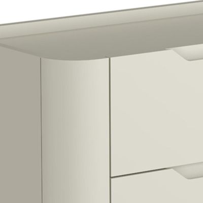 Mesa De Cabeceira Orgânica 3 Gavetas Pés Industrial Preto Bliss I03 Luna - Lyam Decor