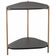 Kit 02 Mesas de Centro e 01 Mesa Lateral Pés Metálicos Adek A03 Nero Dourado - Lyam Decor