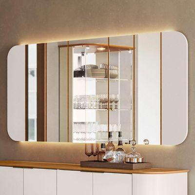 Espelho Decorativo Para Sala de Jantar 152cm Verbena N01 Off White Ypê - Lyam Decor
