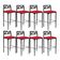 Kit 8 Banquetas Luiza Corino Vermelho-gat Magazine