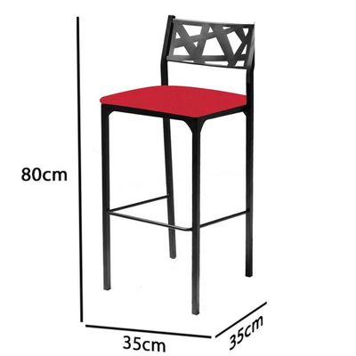 Kit 8 Banquetas Luiza Corino Vermelho-gat Magazine