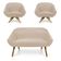 Kit 01 Namoradeira 02 Lugares E 02 Poltronas Giovana Suede Bege