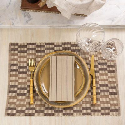 Conjunto De Talheres De Sobremesa Copa E Cia 4 Peças Garbo Bamboo Natural Garfo - Bamboo Gold