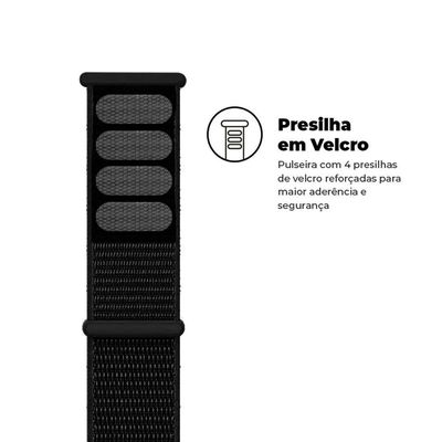 Pulseira para Apple Watch Ballistic 49MM - Preta - Gshield