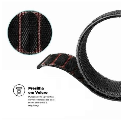 Pulseira para Apple Watch Ballistic 49MM - Preta - Gshield