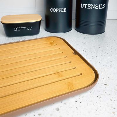 Tabua Migalheira Bambu Marrom Bandeja Mesa Paes 33cm