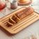 Tabua Migalheira Bambu Marrom Bandeja Mesa Paes 33cm