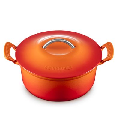 PANELA REDONDA LE CREUSET MODERN 26CM HERITAGE EM FERRO FUNDIDO LARANJA 21700260902430