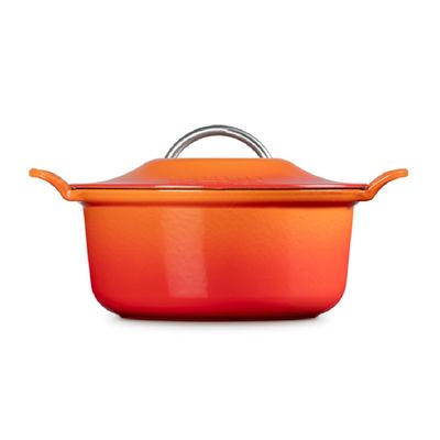 PANELA REDONDA LE CREUSET MODERN 26CM HERITAGE EM FERRO FUNDIDO LARANJA 21700260902430