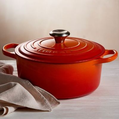 PANELA LE CREUSET REDONDA SIGNATURE EM FERRO FUNDIDO 16CM LARANJA 21177160902430