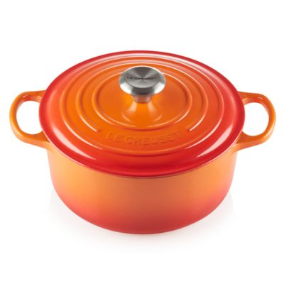 PANELA LE CREUSET REDONDA SIGNATURE EM FERRO FUNDIDO 16CM LARANJA 21177160902430