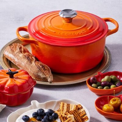 PANELA LE CREUSET REDONDA SIGNATURE EM FERRO FUNDIDO 16CM LARANJA 21177160902430