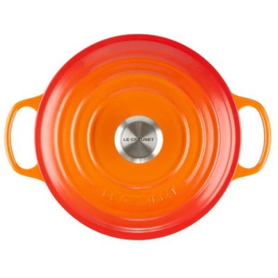 PANELA LE CREUSET REDONDA SIGNATURE EM FERRO FUNDIDO 16CM LARANJA 21177160902430