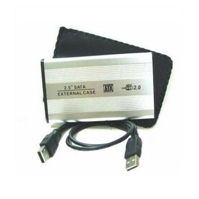Case em Aluminio HD 2.5 Notebook SATA p/ USB 2.0 - PRATA