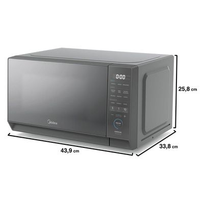 Micro-ondas 20L Prata Porta Espelhada Mastercook Midea MHP20S2 220V
