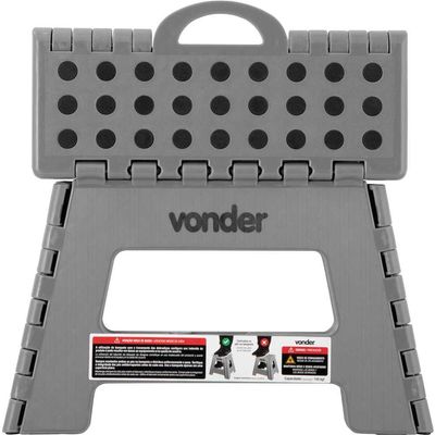 Banqueta Plástica Dobrável 220Mm Cinza Vonder