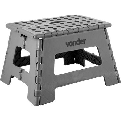 Banqueta Plástica Dobrável 220Mm Cinza Vonder