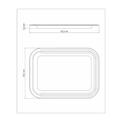 Bandeja Retangular Tramontina Ciclo em Aço Inox 42x30 cm