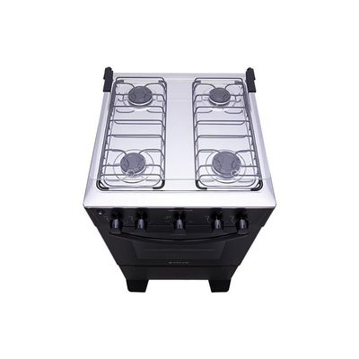 Fogão De Piso Atlas 4 Bocas Monaco Plus Mesa Inox Preto Bivolt
