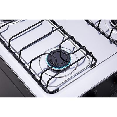 Fogão De Piso Atlas 4 Bocas Monaco Plus Mesa Inox Preto Bivolt