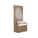 Gabinete Para Banheiro Tech Led 2g 80cm Suspenso Branco