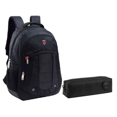 Kit Mochila Escolar Notebook Sbfp-6207 E Estojo Académie Preto - Fuseco