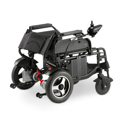 Cadeira de Rodas Motorizada Dobrável até 120 kg Assento de 48 cm D800 com Apoio de Cabeça Dellamed Preto