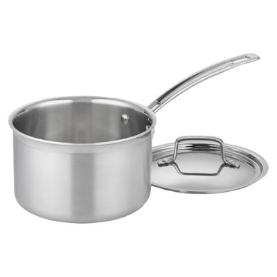 PANELA CUISINART MUTICLAD PRO TRIPLE PLY EM AÇO INOX 3 LITROS COM TAMPA MCP193-18N