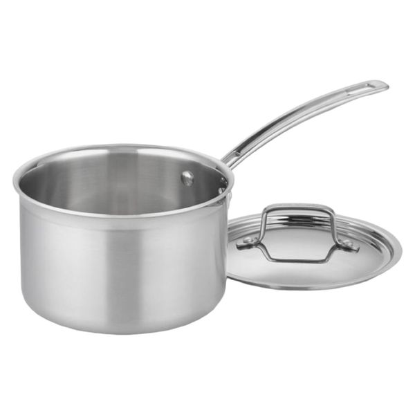 PANELA CUISINART MUTICLAD PRO TRIPLE PLY EM AÇO INOX 3 LITROS COM TAMPA MCP193-18N