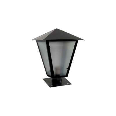 Luminária Romana Parafusar no Muro Alumínio Preto 31cm