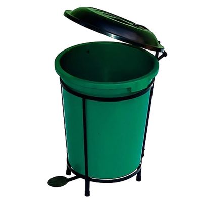Lixeira Plástica em Suporte de Ferro com Pedal 15 Litros