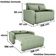 Sofa Cama 2 Lugares 138 Cm Amora Tecido Boucle F494 Milani Store Oliva