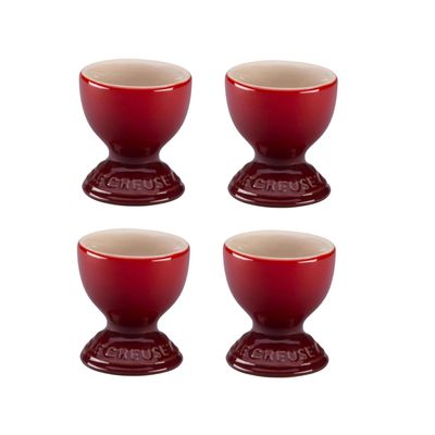 CONJUNTO 4 SUPORTE PARA OVO LE CREUSET VERMELHO