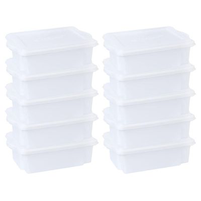 Kit 10 Caixas Para Cozinha Empilháveis 10l Branco
