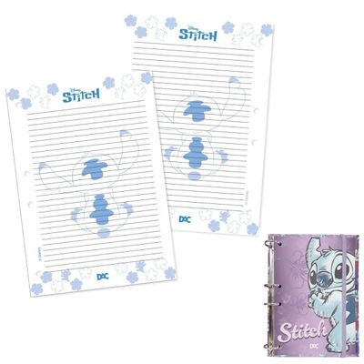 CADERNO FICHÁRIO ARGOLADO COLEGIAL STITCH 144FL - 5317 - DAC