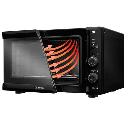 Forno Elétrico De Bancada Mueller 50L E Vidro Duplo 220V