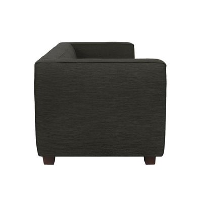 Sofá Namoradeira Amsterdam 1,40m Suede Preto - Inova Decorações