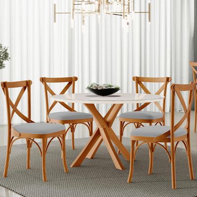 Kit 02 Cadeiras Para Sala de Jantar e Estar Living Estofada Ávila L02 Suede Cinza - Lyam