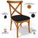 Kit 02 Cadeiras Para Sala de Jantar e Estar Living Estofada Ávila L02 Suede Preto - Lyam