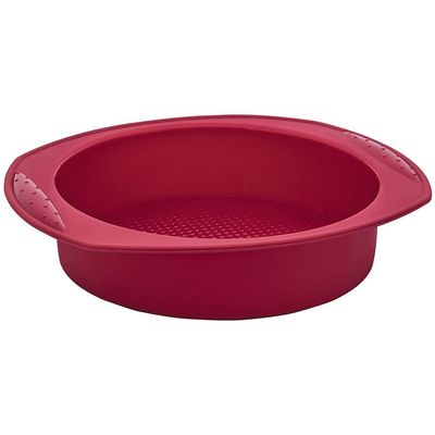Assadeira Redonda SIL3246 VM 28cm Euro Vermelho