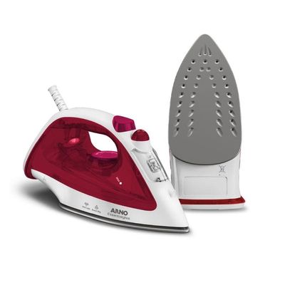 Ferro a Vapor Essentialgliss FMQ 1200W Base Antiaderente Arno Vermelho / 110V