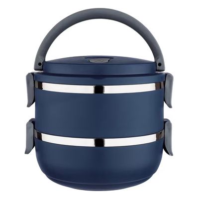 Marmita Lunch Box em Plástico e Aço Inox Euro Home Azul