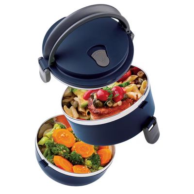 Marmita Lunch Box em Plástico e Aço Inox Euro Home Azul