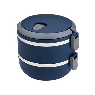 Marmita Lunch Box em Plástico e Aço Inox Euro Home Azul