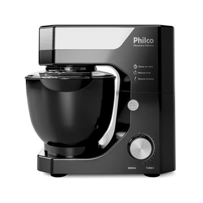 Batedeira Planetaria Philco PBP90A 5L 900W Tampa Antirrespingo Preto / 110V